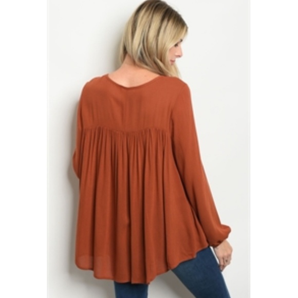 ❤ Host Pick ❤ 7/23 😍 Beautiful Hi Low Boho Top - Picture 2 of 8